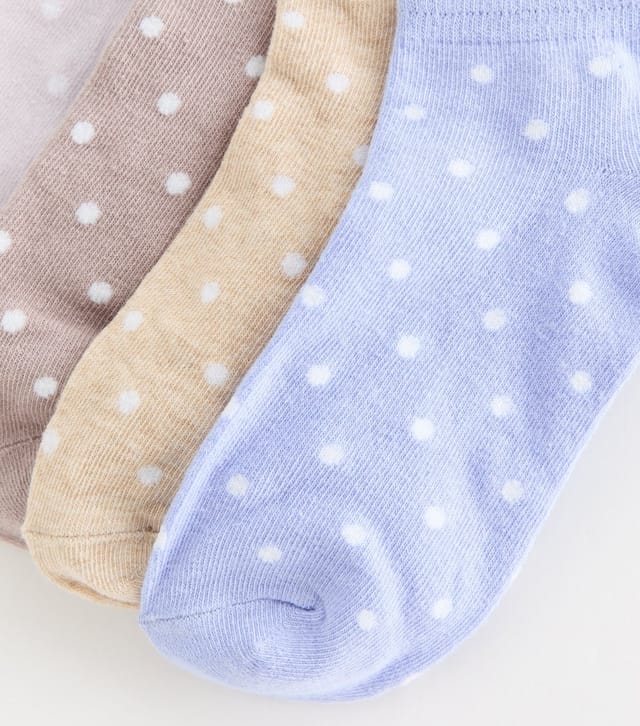 New Look Pack of 4 Multicoloured Polka Dot Socks New Look - 2