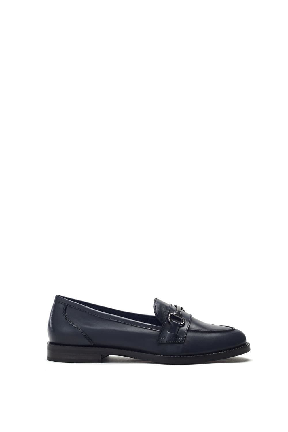 Moda In Pelle Moda In Pelle Women's 'Elarra' Leather Loafers in Navy