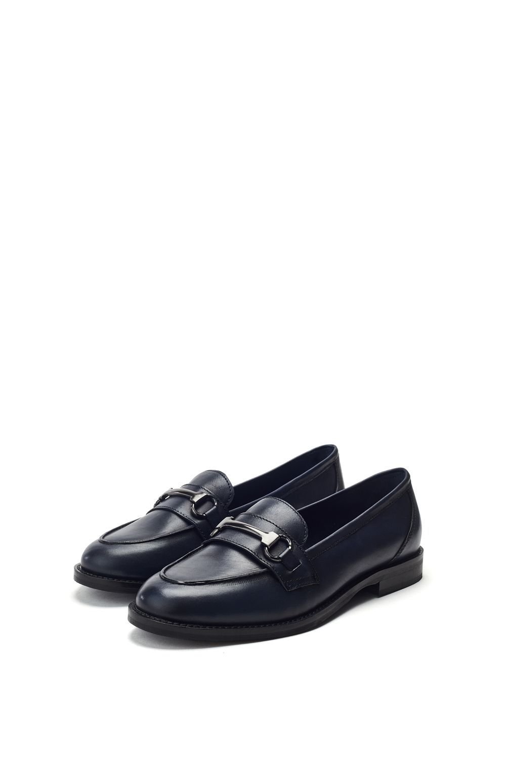 Moda In Pelle Moda In Pelle Women's 'Elarra' Leather Loafers in Navy - 2