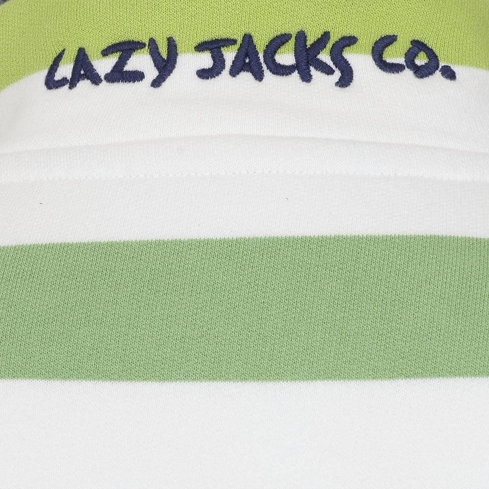 Lazy Jacks Lazy Jacks Women's Striped Button Neck Sweatshirt - 4