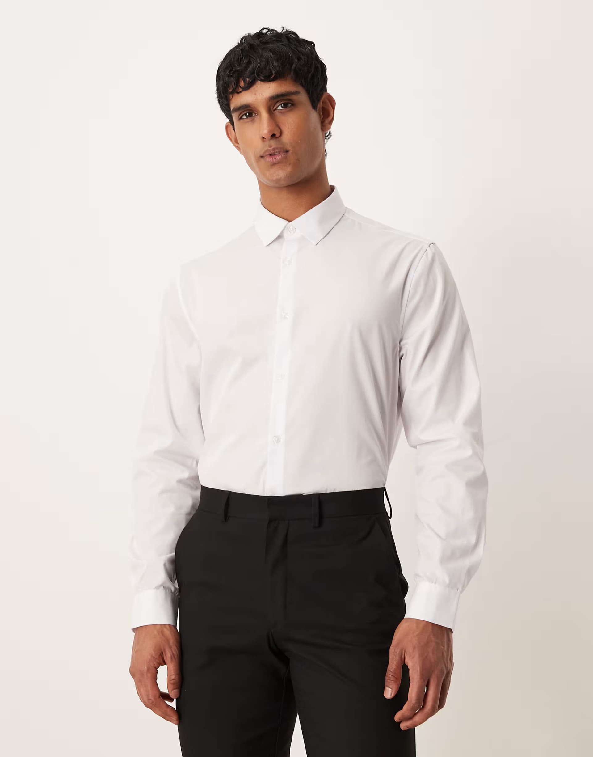 ASOS ASOS DESIGN formal easy iron poplin regular shirt in white