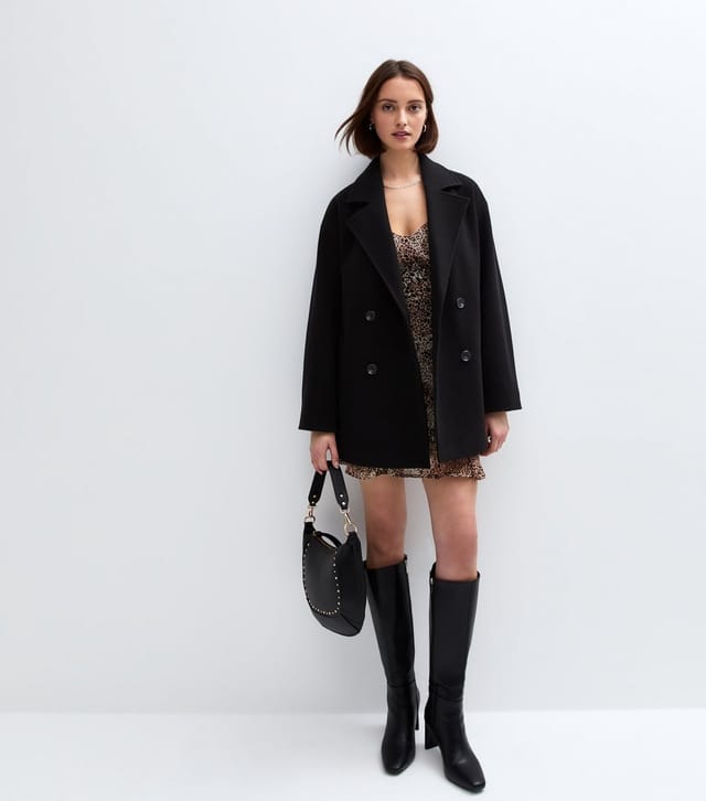 New Look Women's Brown Leopard Print Sweetheart Neck Chiffon Mini Dress New Look - 3