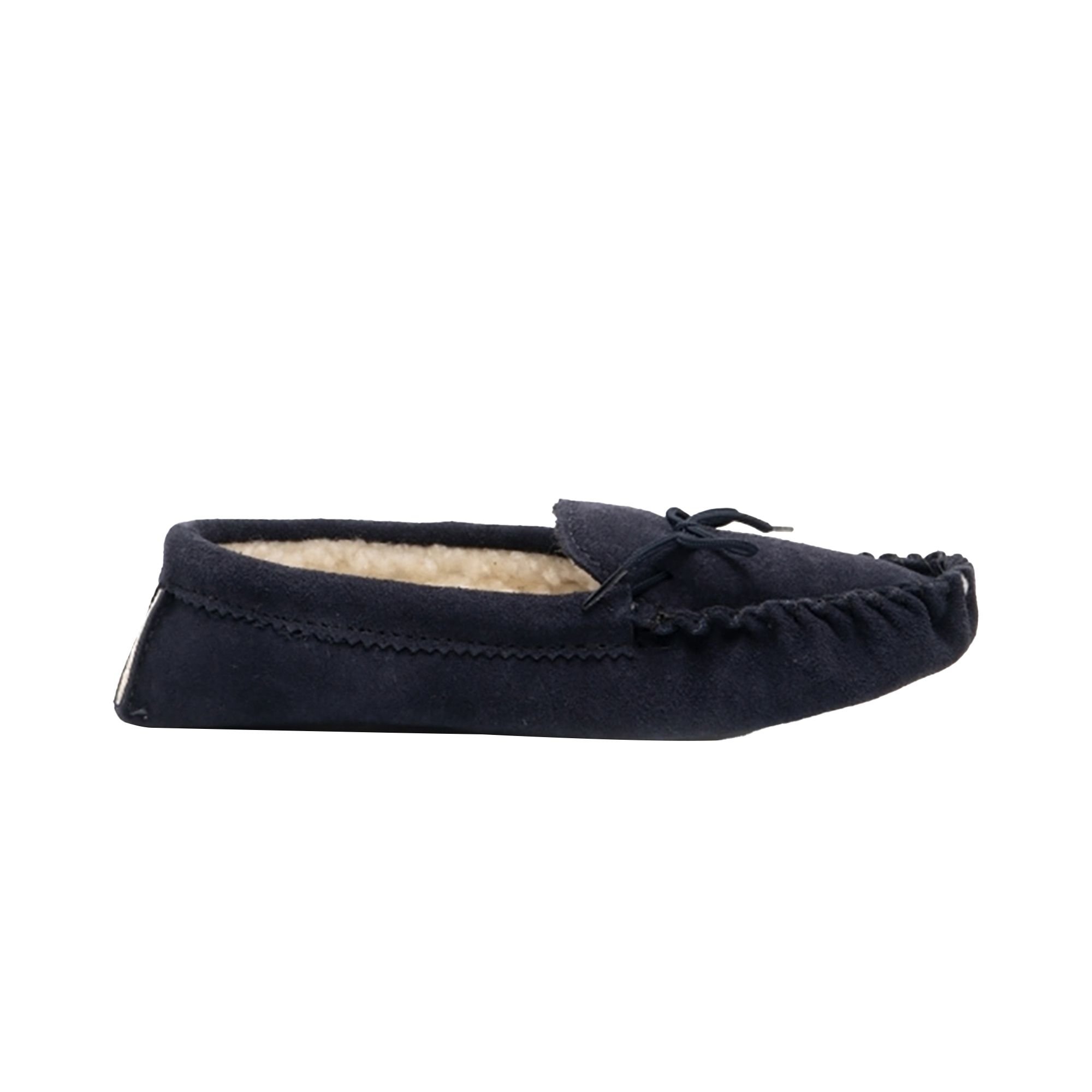 Mokkers Mokkers Men's Jake Real Suede Moccasin Slippers in Navy - 4