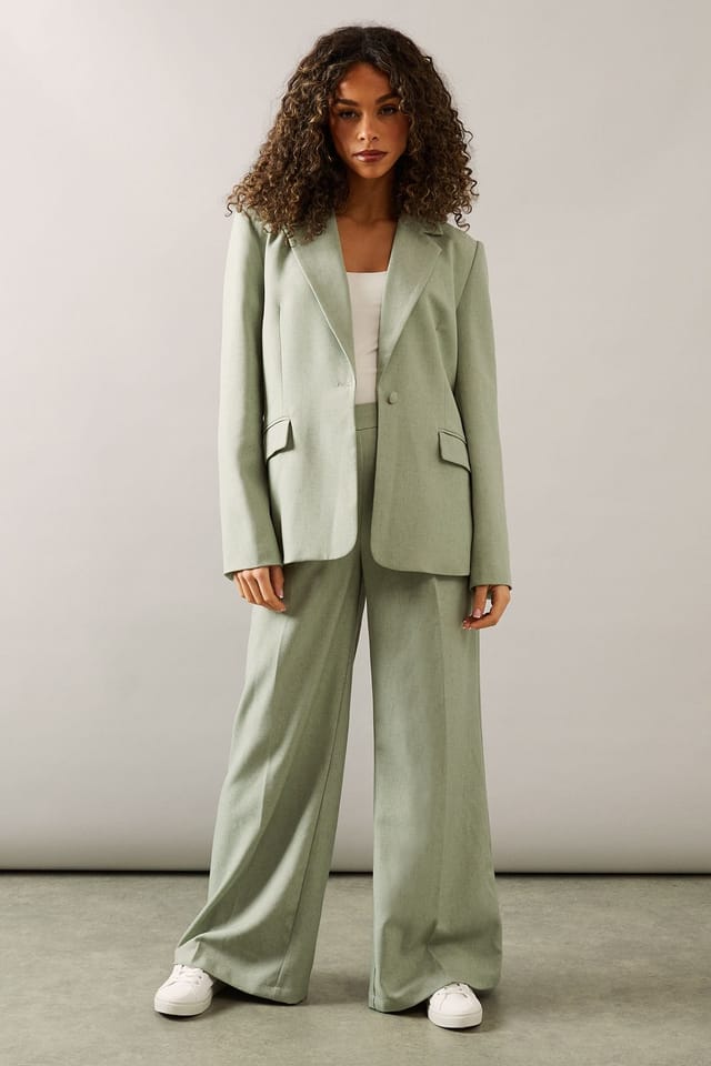 Wallis Wallis Women's Linen Mix Wrap Detail Blazer in Light Khaki - 2