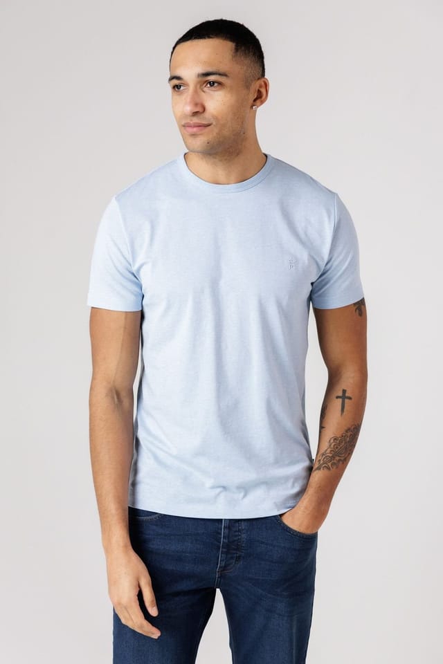 French Connection French Connection Men's 3 Pack Cotton Crew Neck Short Sleeve T-Shirts in Blue - 2