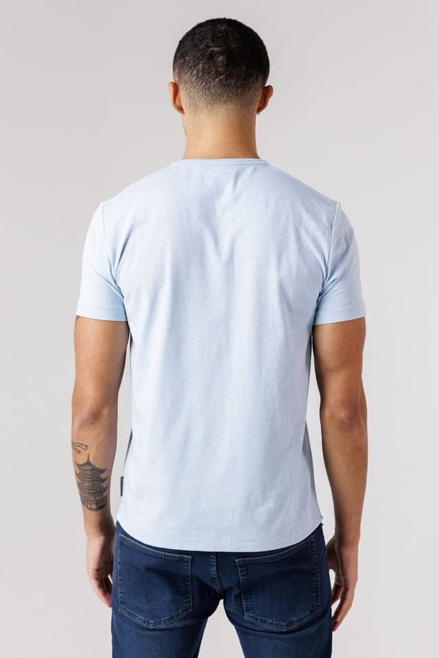 French Connection French Connection Men's 3 Pack Cotton Crew Neck Short Sleeve T-Shirts in Blue - 3