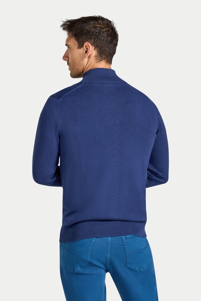 raging bull Raging Bull Men's Zip Through Knitted Cardigan in Navy - 2