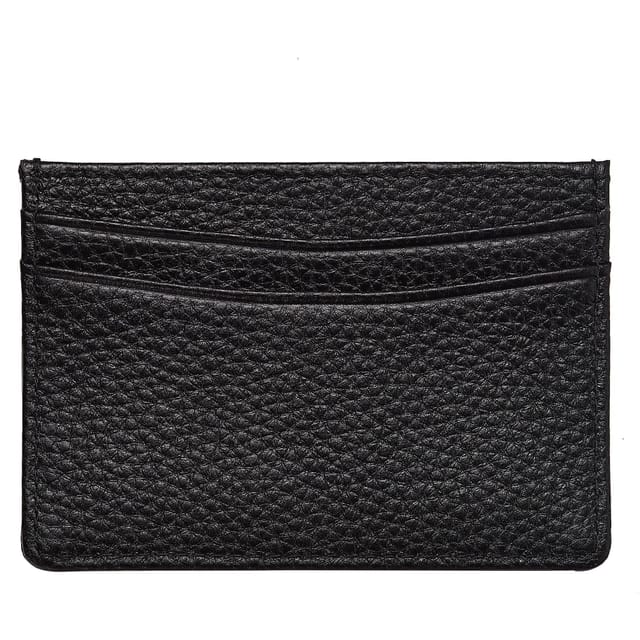 Swan & Edgar Swan & Edgar Men's Luxury Leather Credit Card Holder in Black - 2