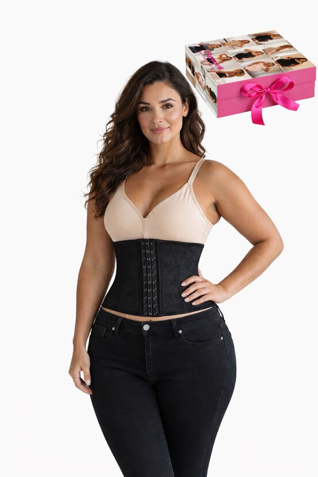 FIGURE8 SHAPEWEAR FIGURE8 SHAPEWEAR Women's Womens Shapewear Figure8 Waist Shaping Lace Corset Black