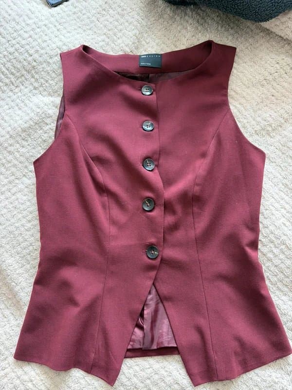 ASOS ASOS burgundy waistcoat style top size small 🫶🏼