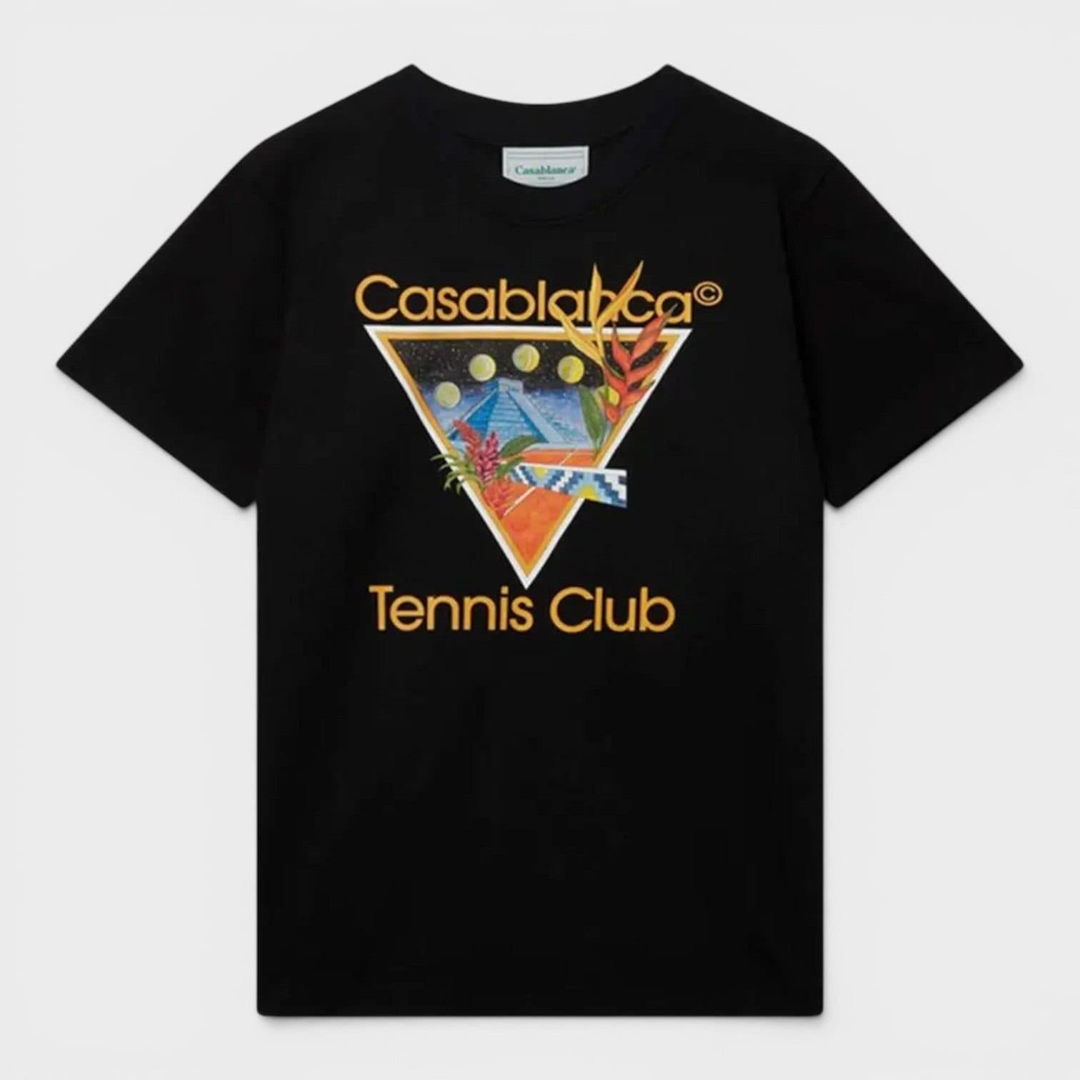 Casablanca Casablanca Men's Printed T-Shirt Tennis Club Icon Black