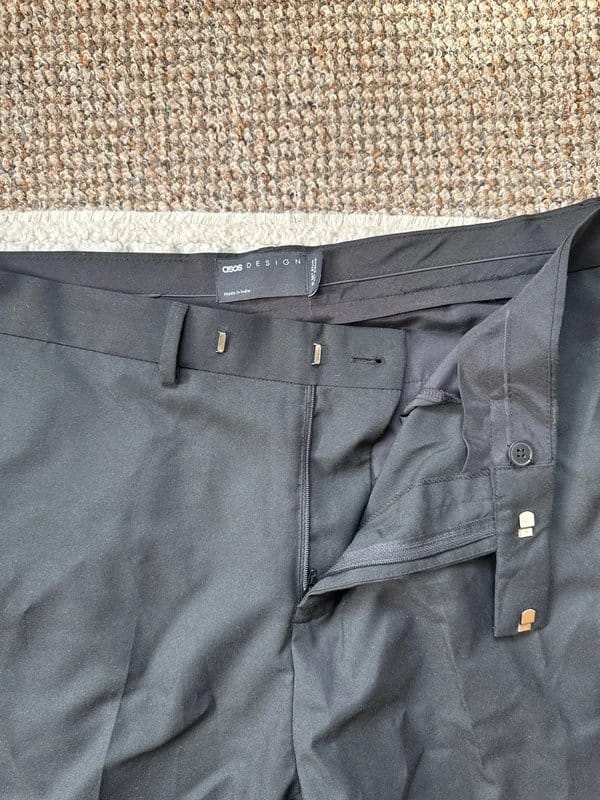 ASOS Design Black Slim Fit Suit Trousers
