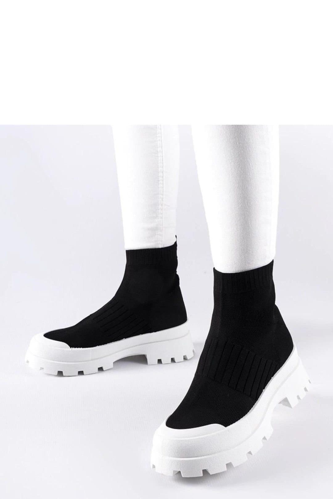 Love Lace Love Lace Women's Sport Slip On Fabric Varden Style White Rubber Sole Sneakers in Black