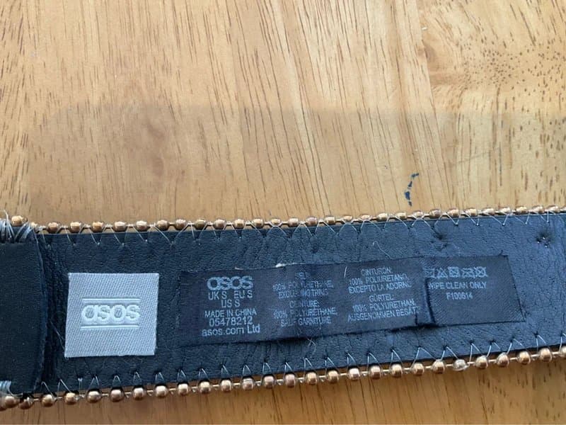 ASOS ASOS faux leather studded belt
