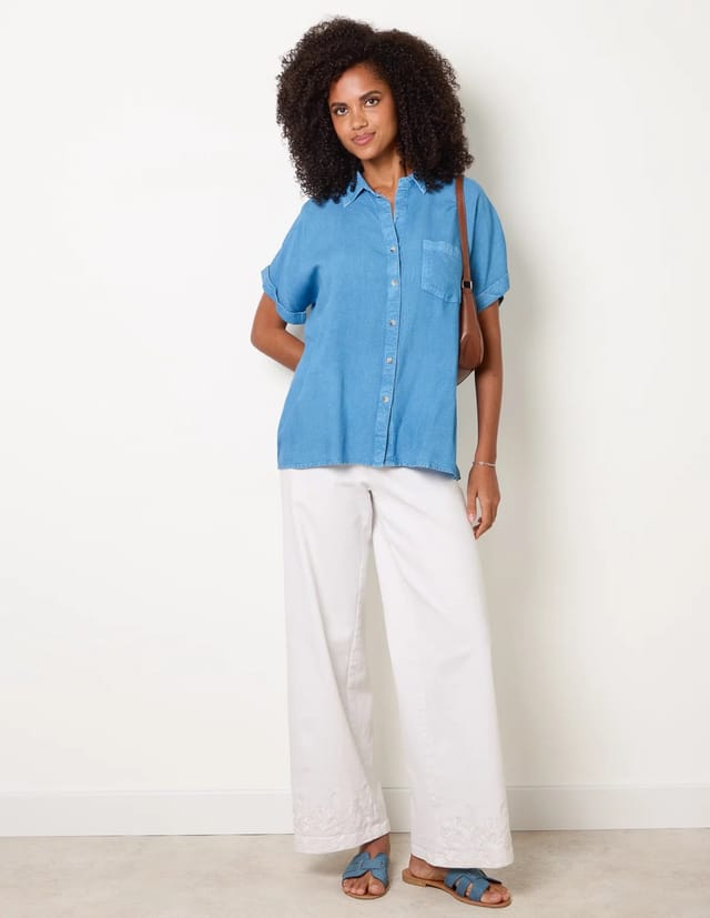 Blue Vanilla Button Front Shirt - 2