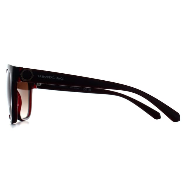 Armani Exchange Armani Exchange Women's Cat Eye Shiny Transparent Red Brown Gradient AX4127S - 3
