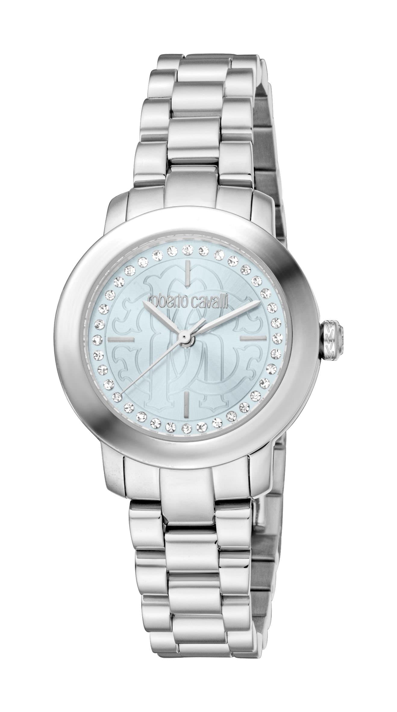 Roberto Cavalli Roberto Cavalli Women's Silver Tone Watch with Swarovski Stones