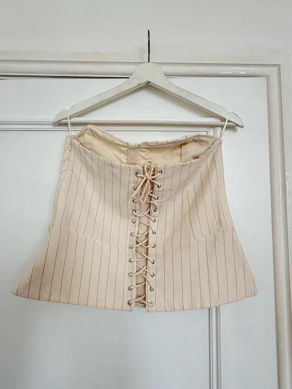 Bershka Bershka Stripe Bandeau Striped Corset , Size L