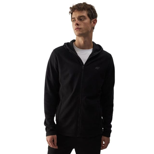 4F 4F Men's M290 Full Zip Hoodie in Black - 3