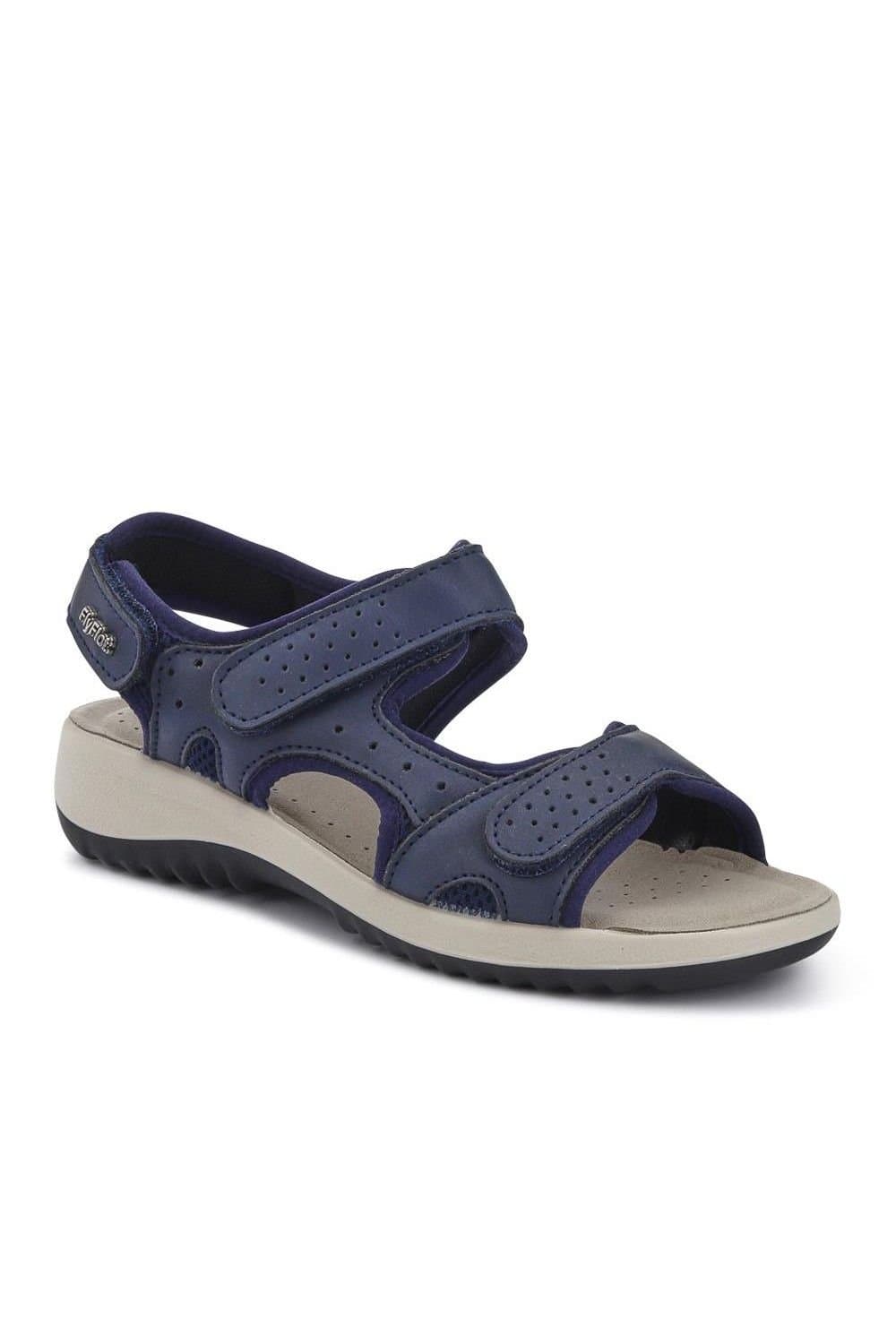 Fly Flot Fly Flot Women's Anatomic Multi-Touch-Fasten Sandals in Navy