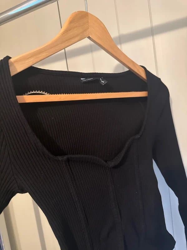 ASOS Black asos corset detail crop top