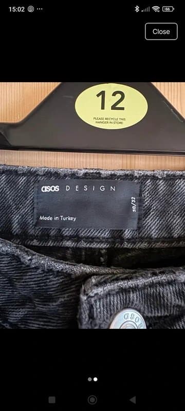 ASOS ASOS Black high waist wide leg jeans