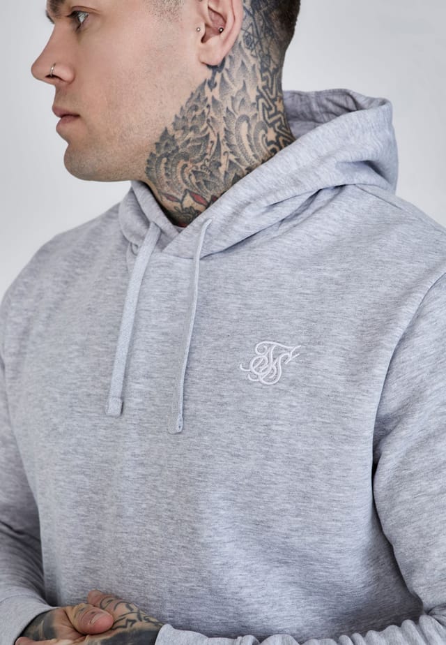 SikSilk SikSilk Men's Essentials Overhead Hoodie in Grey - 2