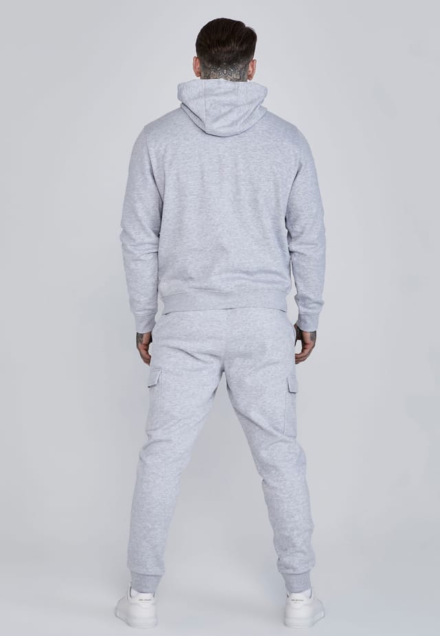 SikSilk SikSilk Men's Essentials Overhead Hoodie in Grey - 3