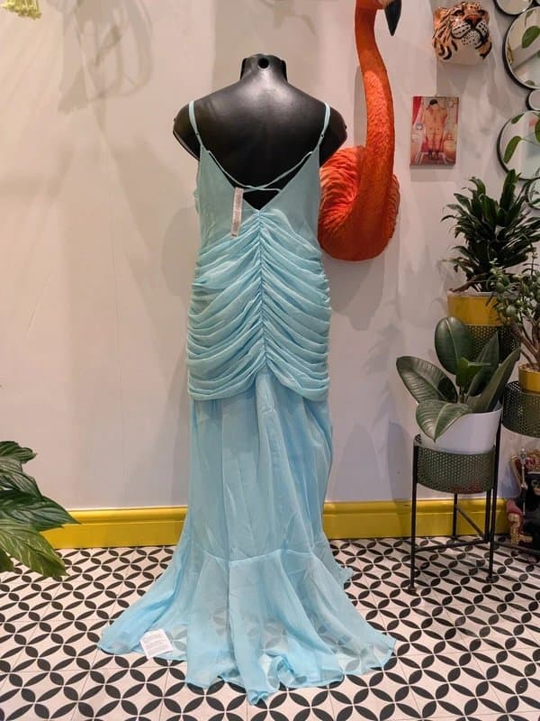ASOS Design Stunning Ruched Frill Maxi Dress