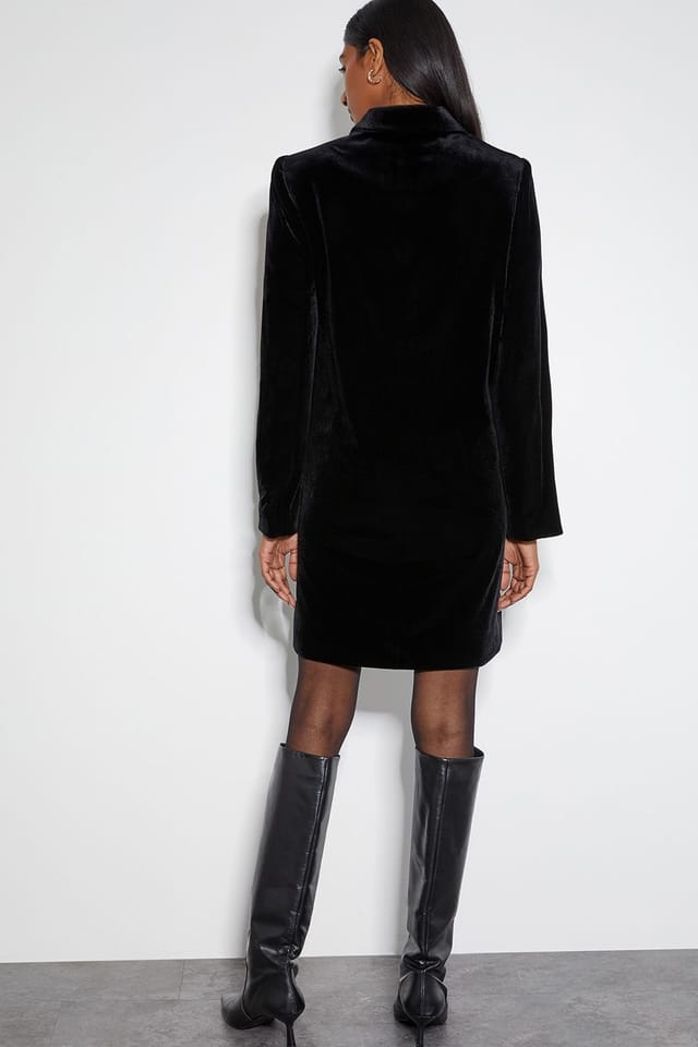 Monsoon Monsoon Women's Valery Velvet Blazer Dress Black - 3