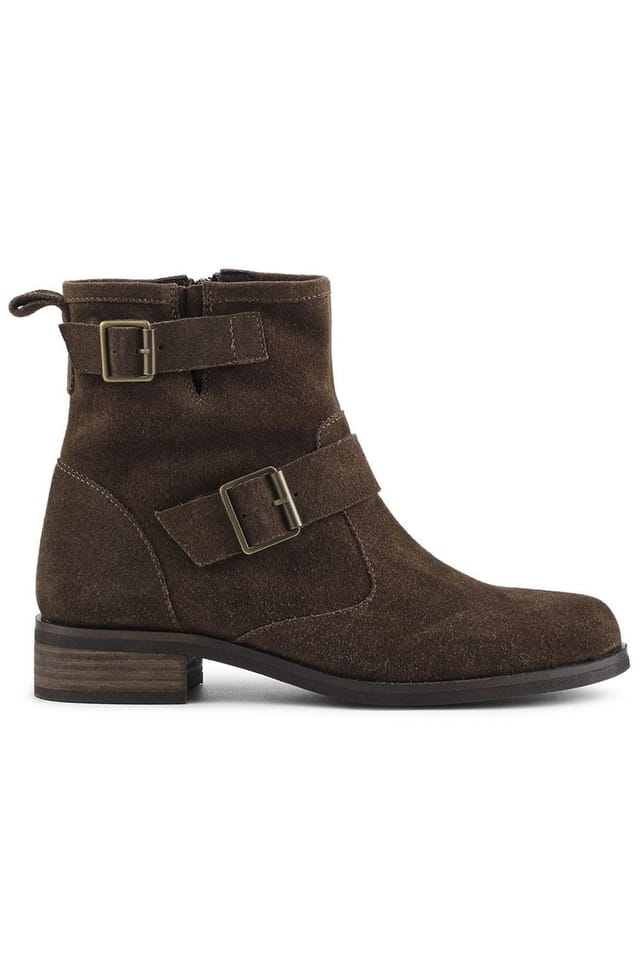 Jones Bootmaker Jones Bootmaker Women's Maribel Buckle-Detailed Leather Boots in Brown - 2