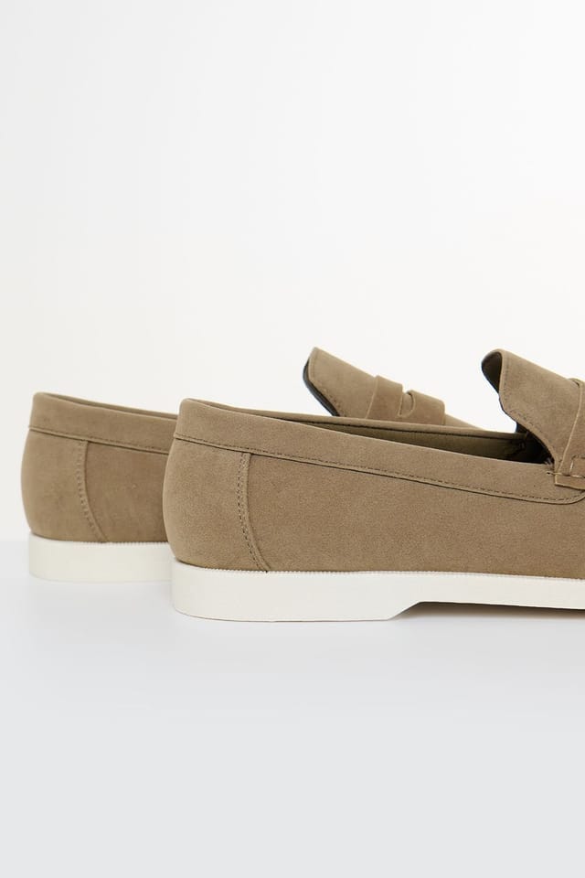 Threadbare Threadbare Men's Faux Suede Penny Loafers in Beige - 2
