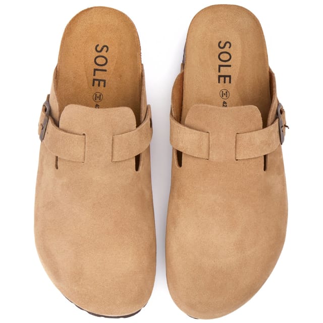 SOLE SOLE Men's Nye Footbed Mule Sandals in Taupe - 2