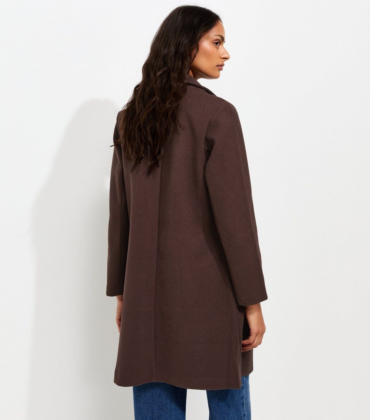 New Look Women's Brown Open Front Longline Formal Coat New Look - 4