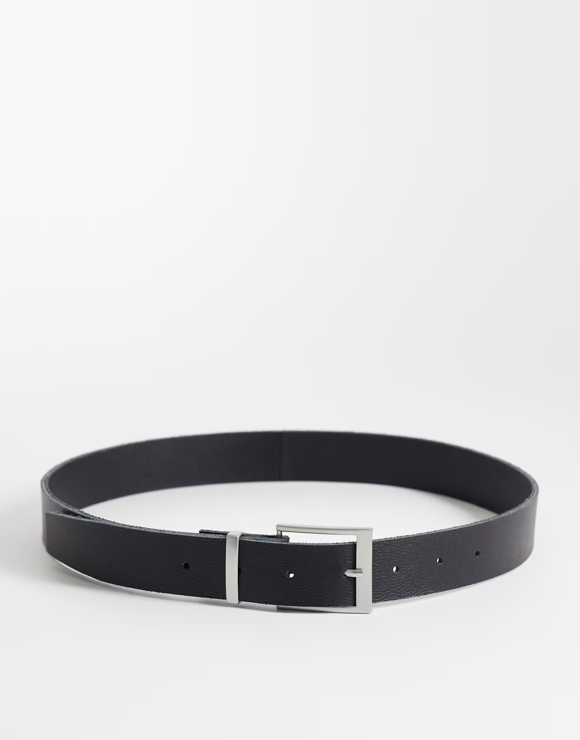ASOS Weekday premium leather belt in black