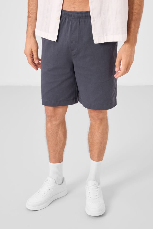 Tommy Life Tommy Life Men's Regular Fit Chino Shorts in Charcoal - 2