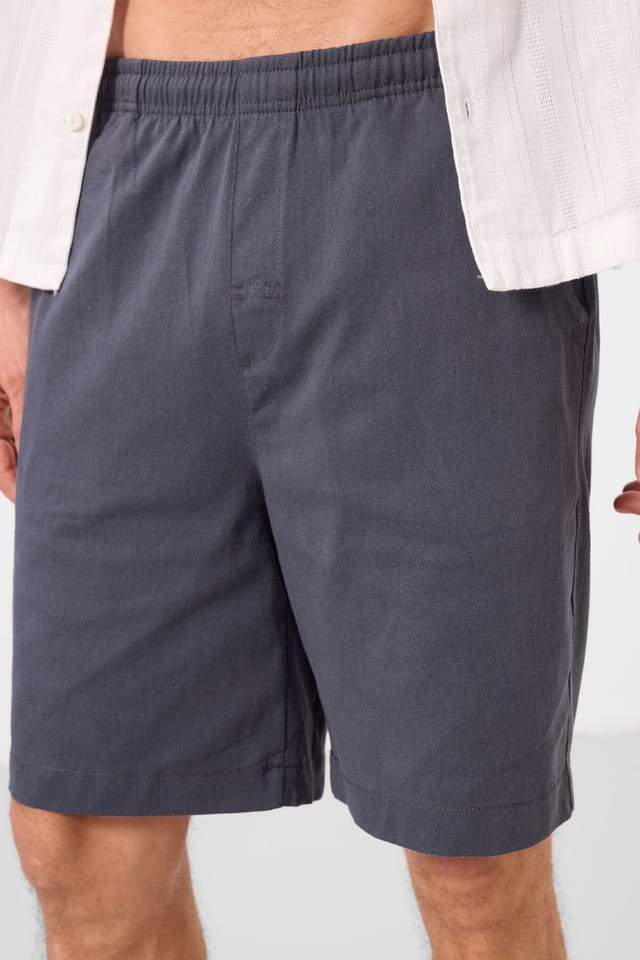 Tommy Life Tommy Life Men's Regular Fit Chino Shorts in Charcoal - 3