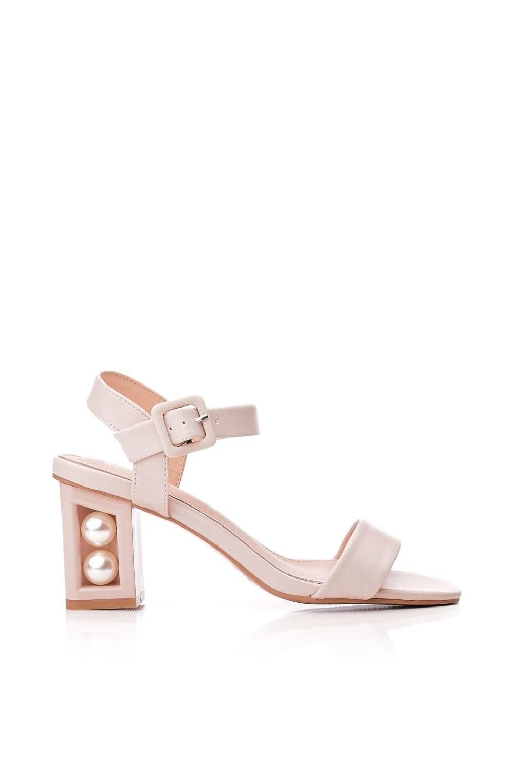 Moda In Pelle Moda In Pelle Women's 'Sandypearl' Porvair Heeled Sandals in Nude