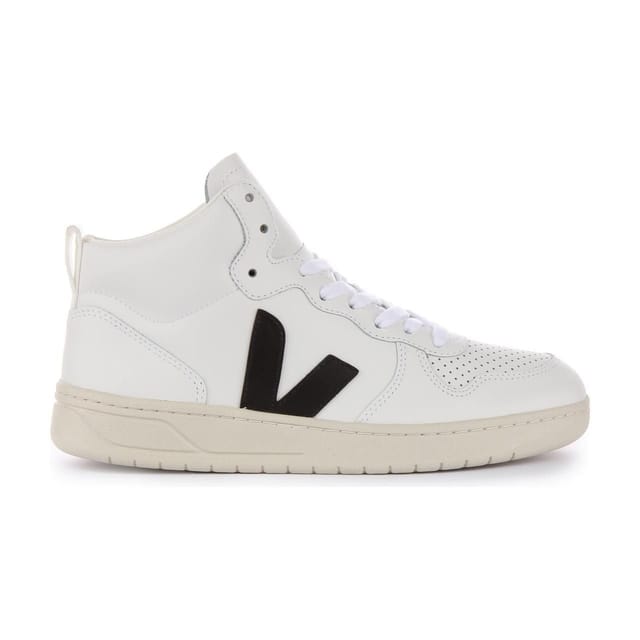 Veja Veja Men's 'V-15 Leather' Leather Trainers in White - 2
