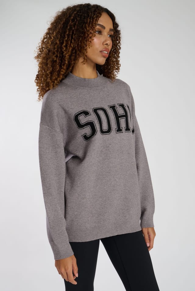 South Beach South Beach Women's Soho Funnel Neck Jumper in Grey - 2