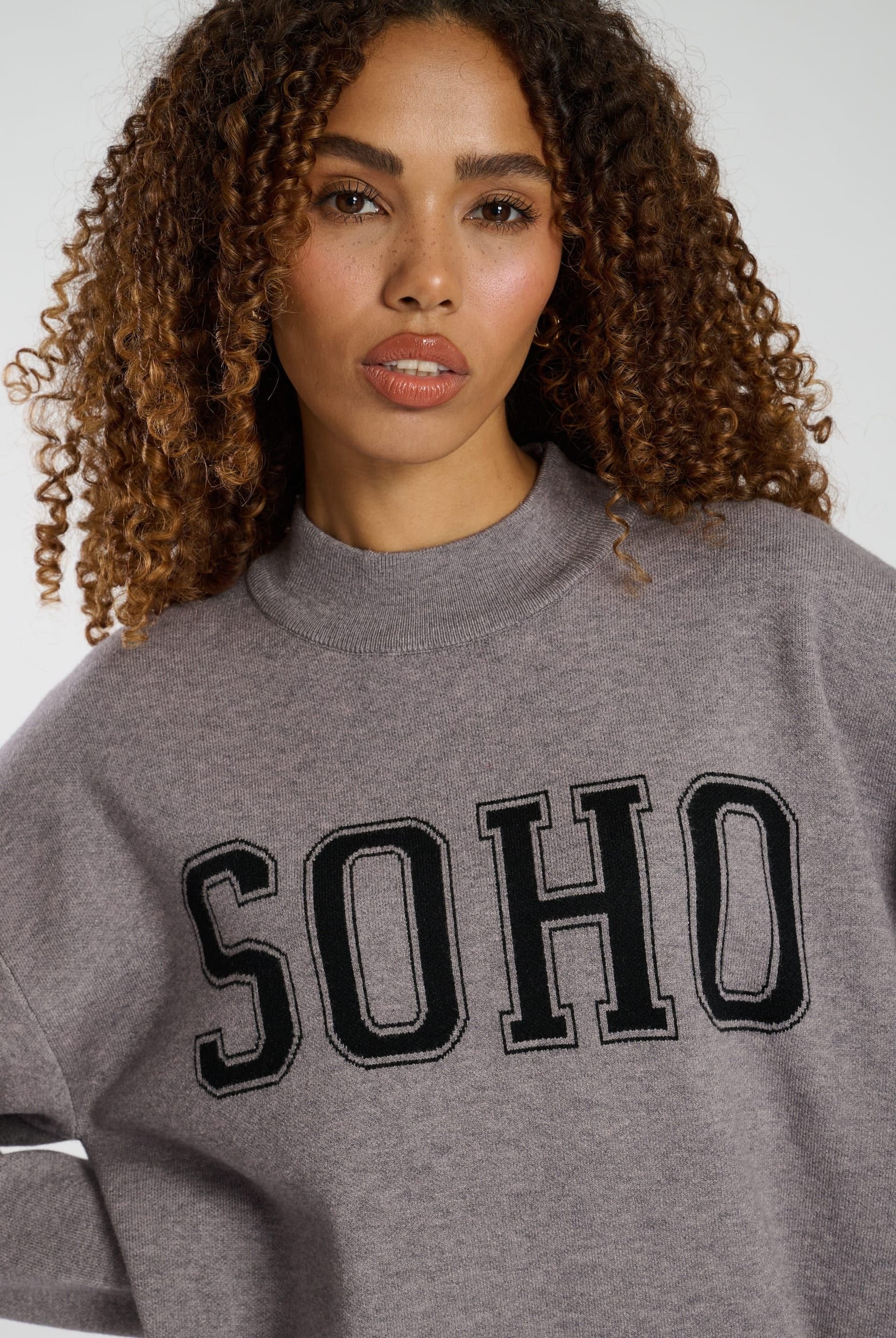 South Beach South Beach Women's Soho Funnel Neck Jumper in Grey - 4