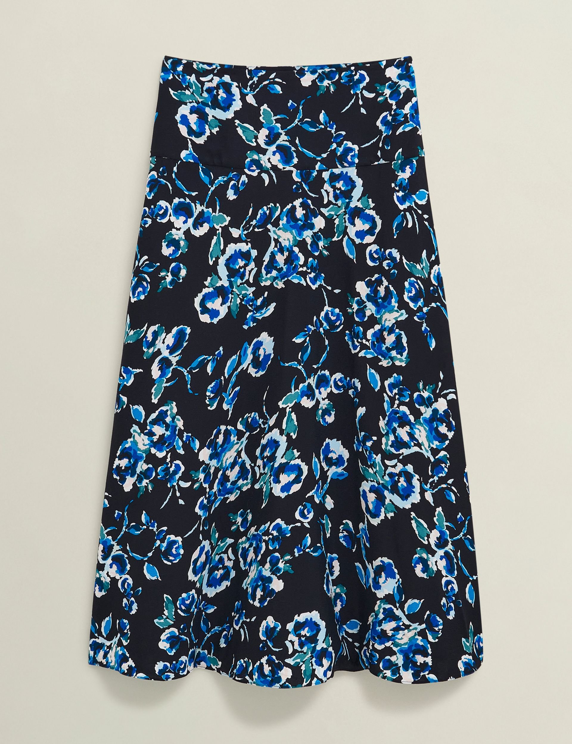 Hobbs London Hobbs London Women's Kiara Floral Midi Skirt in Dark Navy - 2