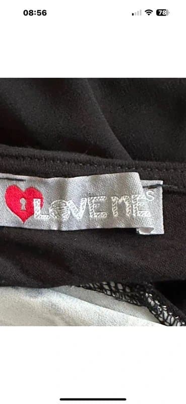 Love Me Black Cream Unicorn Floaty Top 12/14 Diamante Dipped Hem NEW