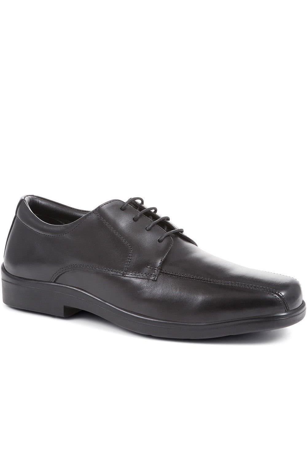 Pavers Pavers Men's Wide Fit Leather Shoes in Black