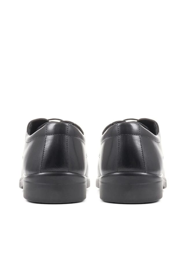 Pavers Pavers Men's Wide Fit Leather Shoes in Black - 3