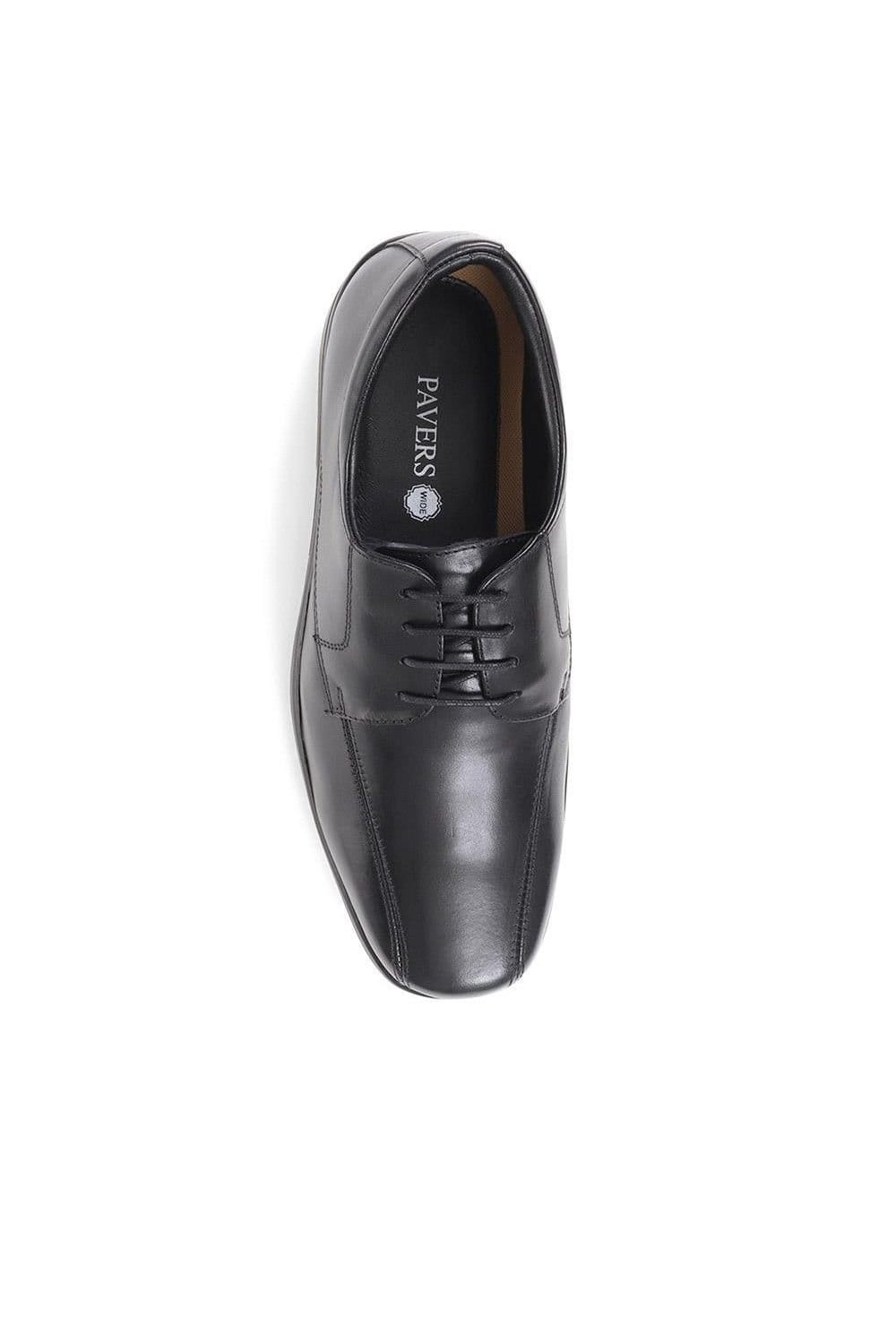 Pavers Pavers Men's Wide Fit Leather Shoes in Black - 4