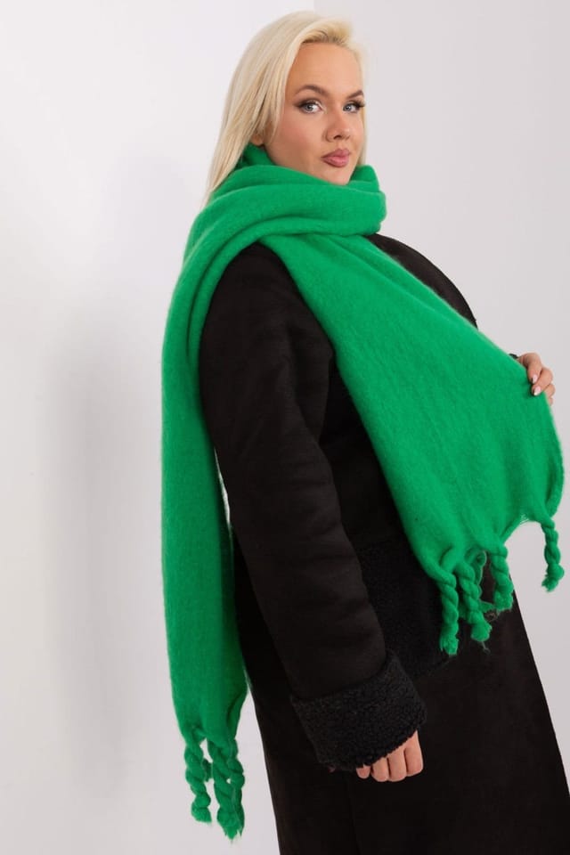 Love Lace Love Lace Women's Soft Polyester Tassel Long Scarf for Fall Winter Wrap Wear in Green - 2