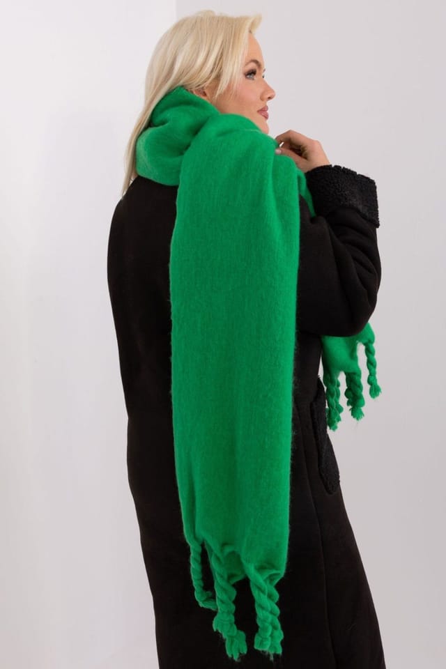 Love Lace Love Lace Women's Soft Polyester Tassel Long Scarf for Fall Winter Wrap Wear in Green - 3