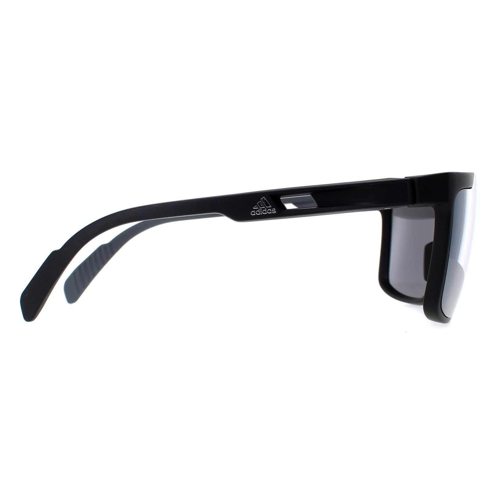 adidas adidas Men's Visor Matte Black Contrast Mirror Silver SP0020 - 4