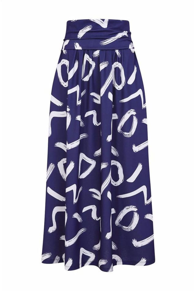 Hot Squash Hot Squash Women's Boho Maxi Skirt in Navy - 3